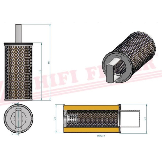 Filtre Hydraulique SH 52229 Hifi Filter référence fournisseur HIFSH52229